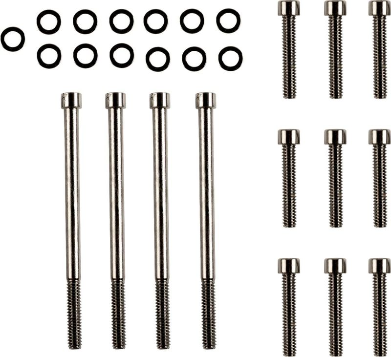 Skruvsats Drag Specialties M-Eight Outprim slät svart Touring 17-24, Trike 19