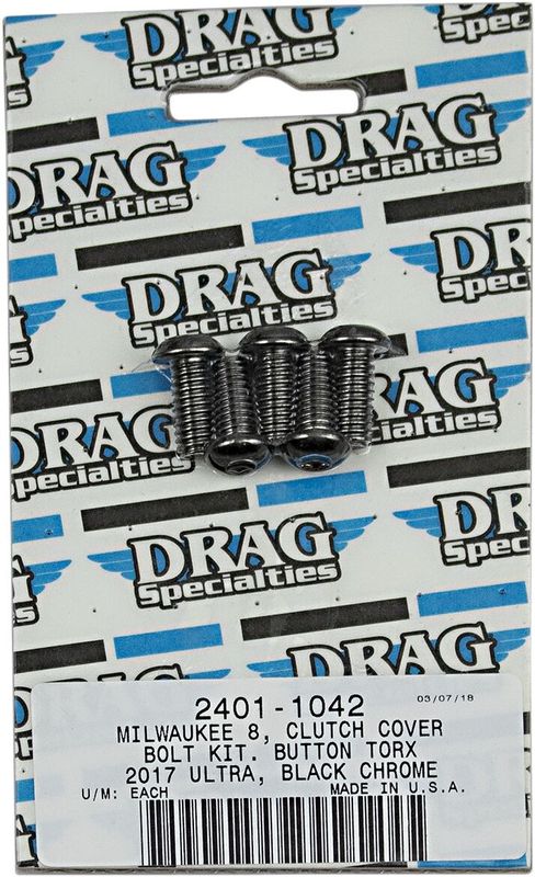 Skruvsats Drag Specialties M-Eight Debry svart H-D 17-upp