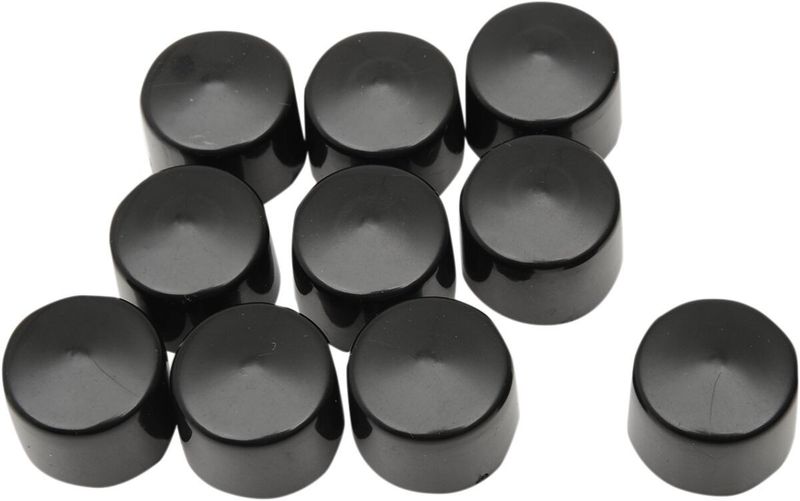 Skruvkåpor Drag Specialties Hex 1/4 svart (10-pack)