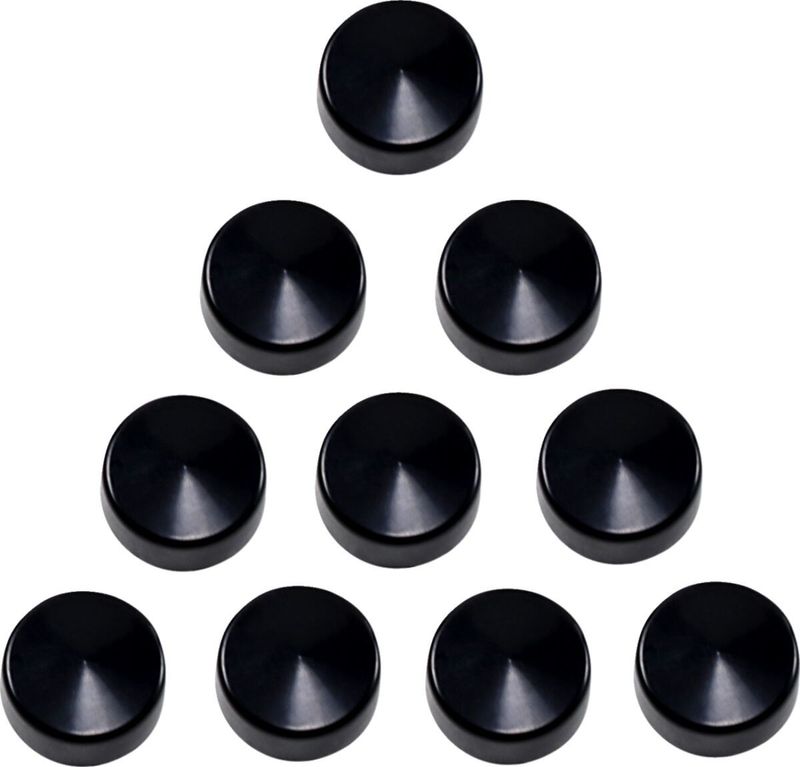 Skruvkåpor Drag Specialties Hex 1/2 svart (10-pack)