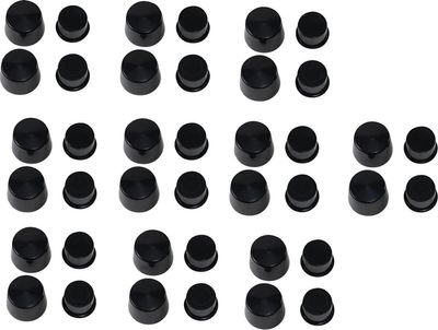 Täckkåpor hjulaxel fram Drag Specialties svart (10-pack)