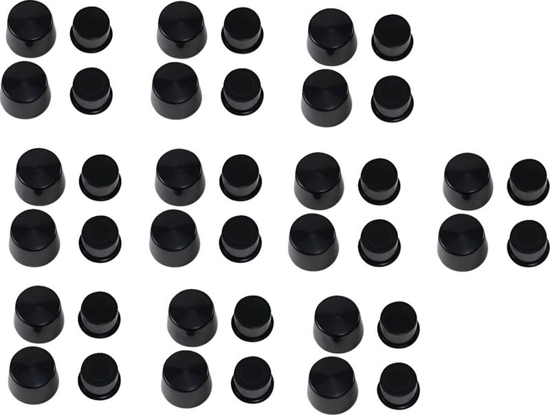 Täckkåpor hjulaxel fram Drag Specialties svart (10-pack)