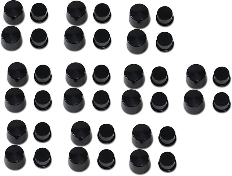 Täckkåpor hjulaxel fram Drag Specialties svart (10-pack)