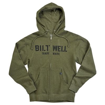 Hoodie Biltwell Stencil stl S olivgrön
