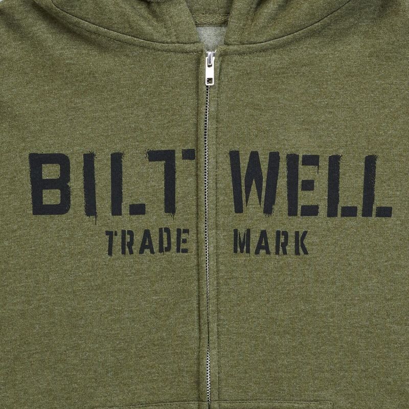 Hoodie Biltwell Stencil stl S olivgrön