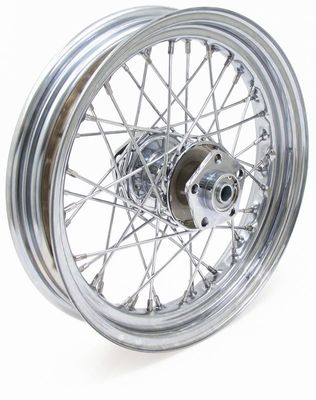 Bakhjul, 16x3 40 ekrat, kromat. B/T 73-84 även 85-, 3/4 axel