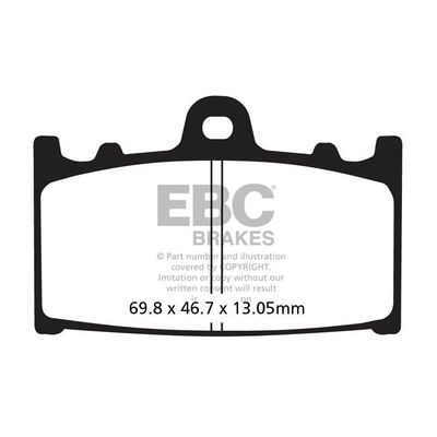 Bromsbelägg EBC FA366TT TT kolfiber Suzuki VL 1500 C 1500 m.fl.