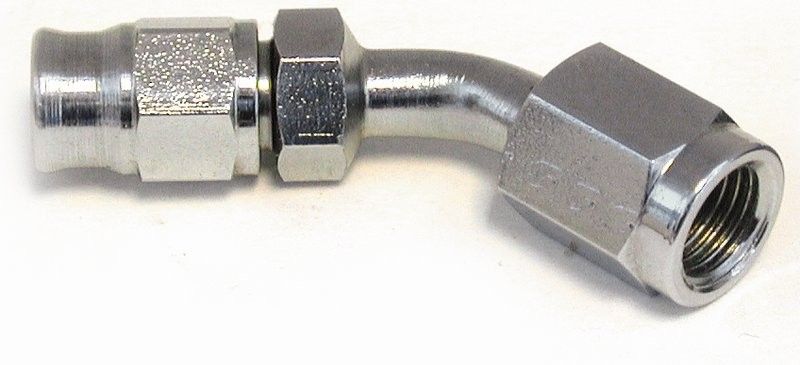 Slanganslutning, 45 grader, 3/8-UNF. Passar 31-0150 & 31-0284