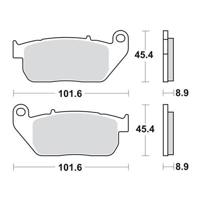 SBS Bromsklossar fram XL 04-13
