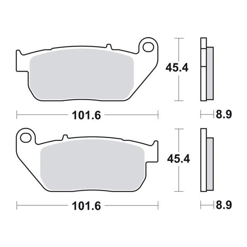 SBS Bromsklossar fram XL 04-13