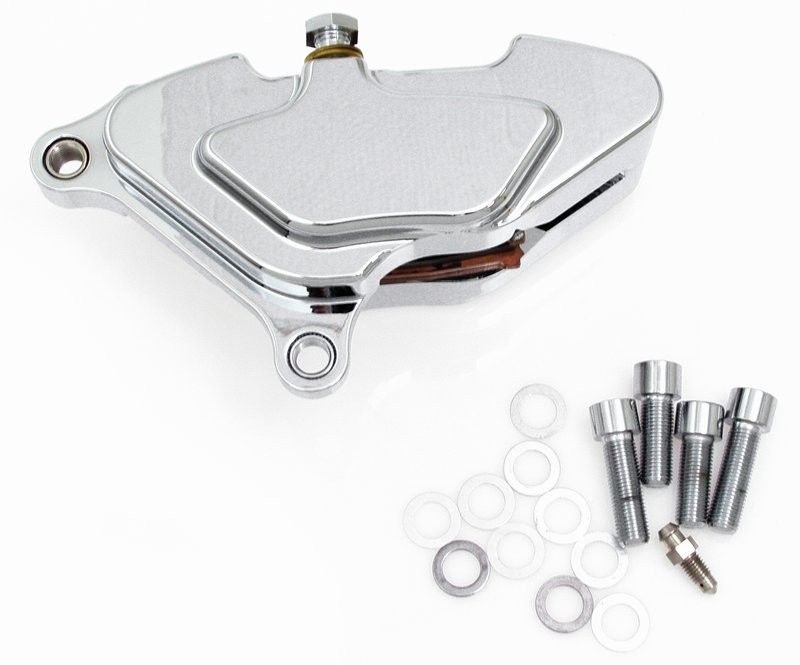 Broms caliper, Billet 4-kolv B/T 84-99 vä.fram/hö.bak,(FXD*XL*) krom