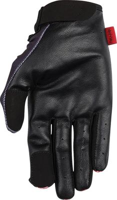 Handskar Thrashin Supply Flame Stealth Leather Palm röd