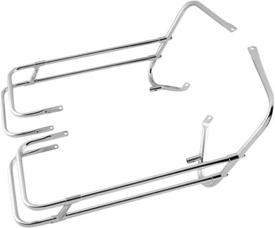 Skyddsbåge sidoväska Drag Specialties krom Touring 97-08