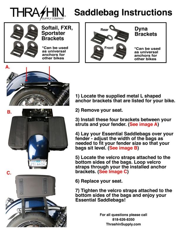 Fästen Thrashin Supply Essential Saddlebags
