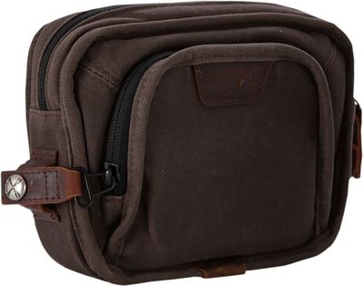 Styrväska Burly Voyager vaxad canvas mörk ek universal