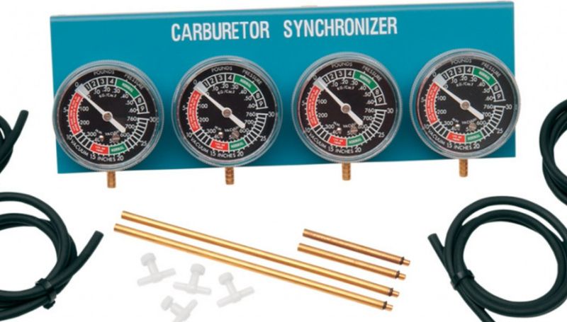 Synkroniseringsverktyg förgasare Parts Unlimited Synchronizer Vaccuum 4 4-CARBURETORS kolfiber