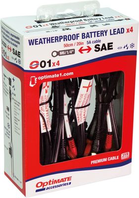 Laddkabel batteri Tecmate OptiMate Lead 4PACK 1/4