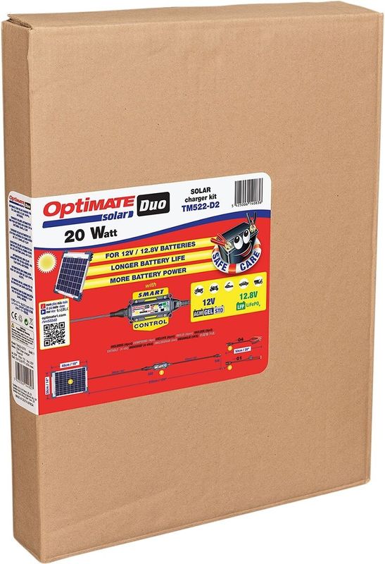 Laddare Tecmate OptiMate Solar DUO 20W