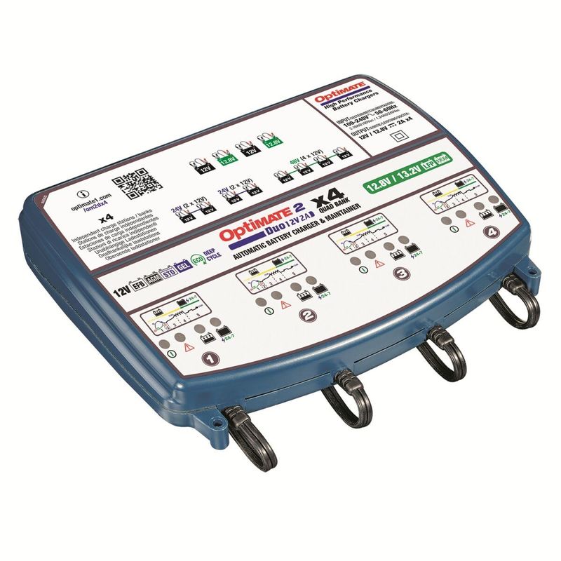 Batteriladdare Tecmate OptiMate 2 DUO 4 Bank