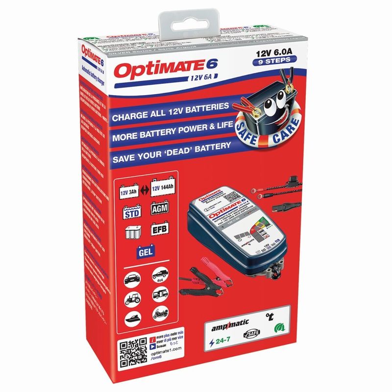 Batteriladdare Tecmate Optimate 6 Select Ampmatic