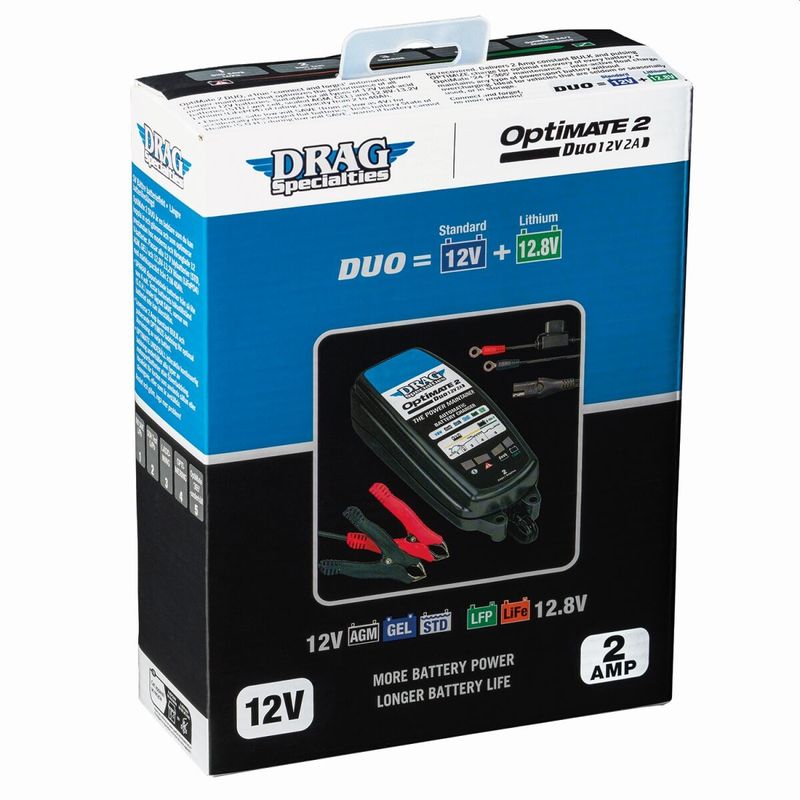 Batteriladdare Drag Specialties OPTIMATE 2 DUO EU