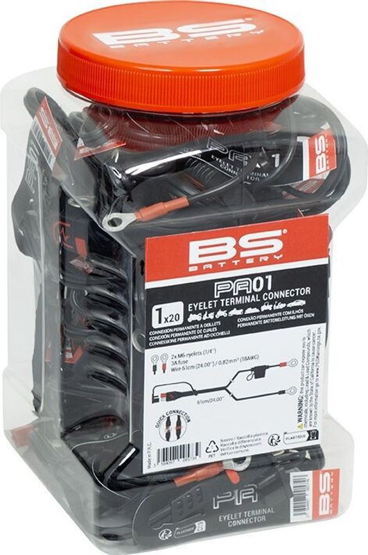 Laddkabel ringkabelskor BS Battery PA-01 (20-pack)
