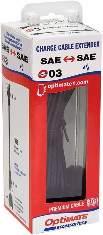Laddkabel batteri Tecmate OptiMate svart