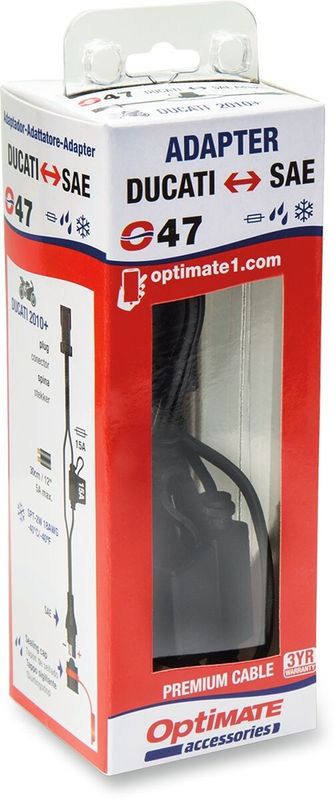 Laddkabel batteri Tecmate OptiMate OBD SAE Adpt svart