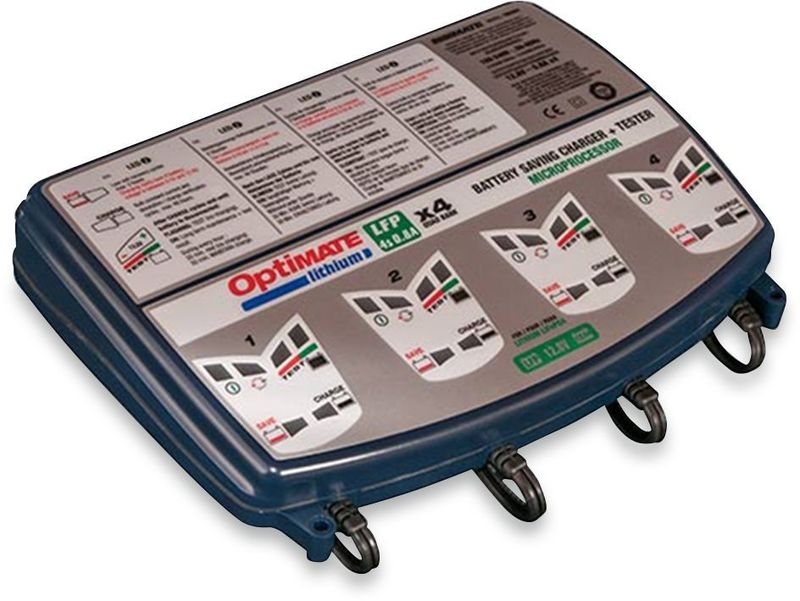 Batteriladdare Tecmate OptiMate Lithium LFP 4s 0.8A Quad Bank