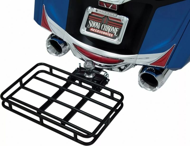 Pakethållare Show Chrome Honda 88-upp, Indian 14-22, Victory 98-17