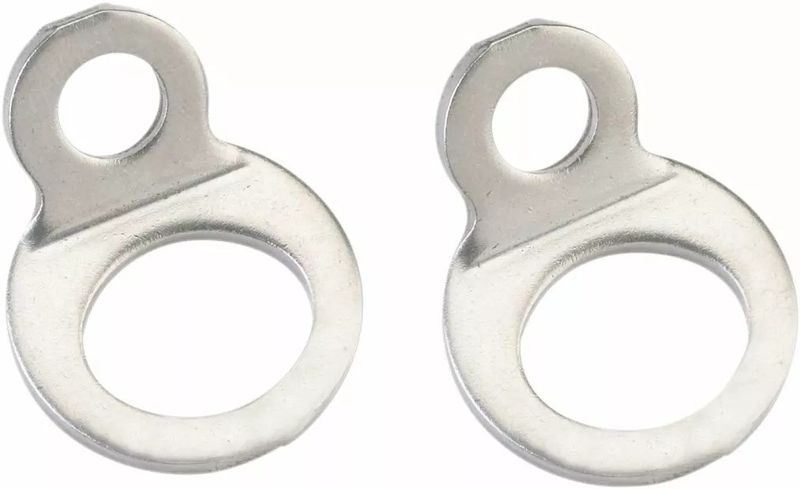Bolt-on Strap Rings Silver