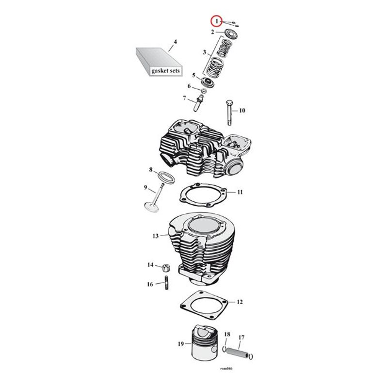 Ventil MCS Evo Big Twin 84-99 (8-pack)