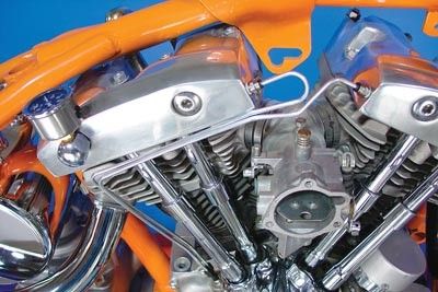 Oljerör vipparmskåpa Shovelhead