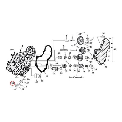 Bussning drivaxel oljepump MCS Big Twin 36-99