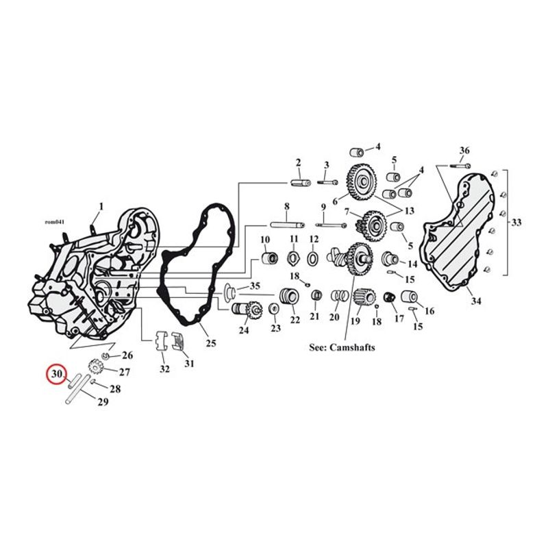 Bussning drivaxel oljepump MCS Big Twin 36-99