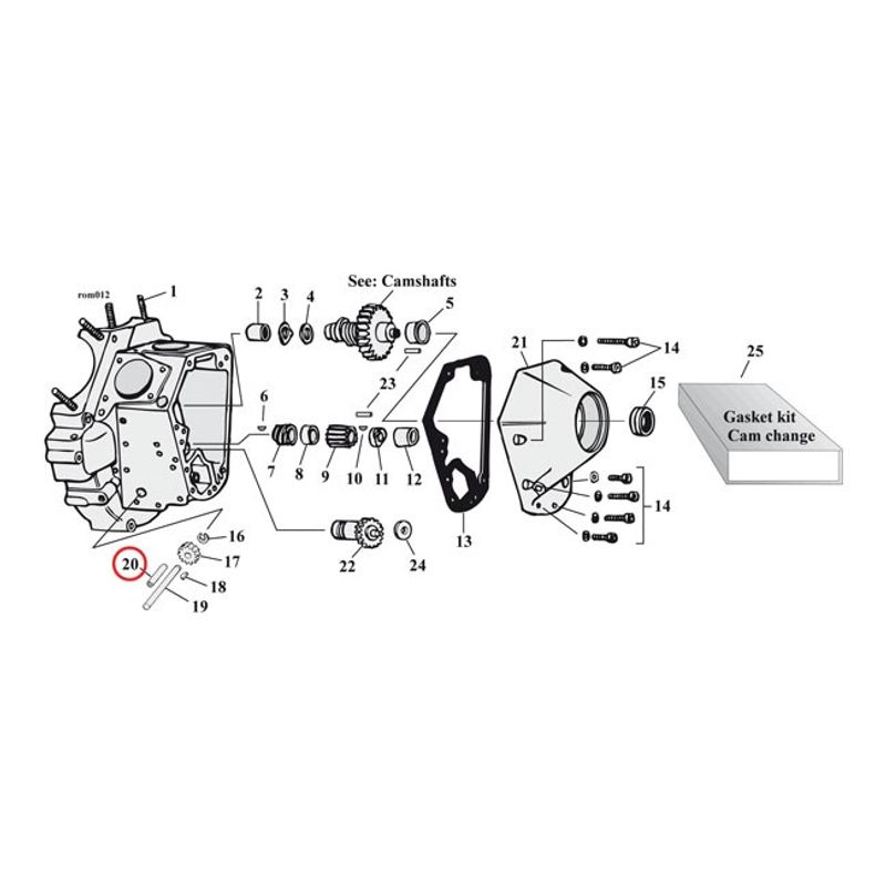 Bussning drivaxel oljepump MCS Big Twin 36-99
