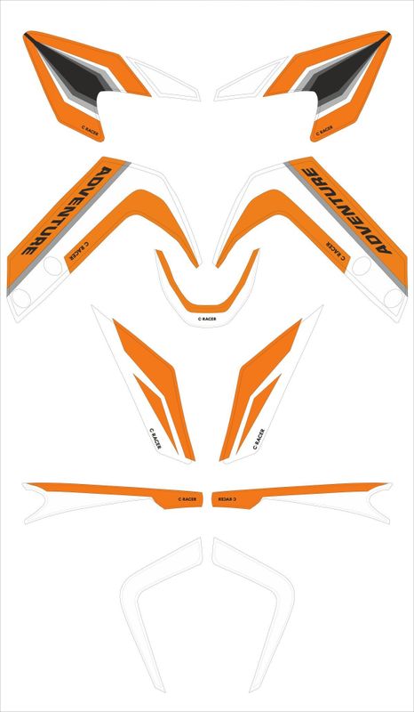 Dekalsats C-Racer vit KTM 390 Adventure