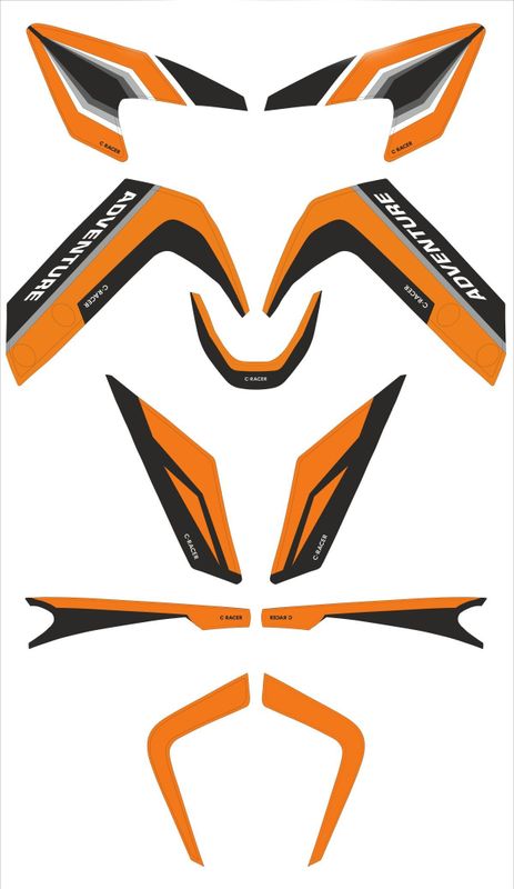 Dekalsats C-Racer svart KTM 390 Adventure