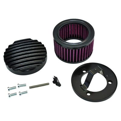TC Bros. Finned Black Air Cleaner HD CV Carbs & EFI