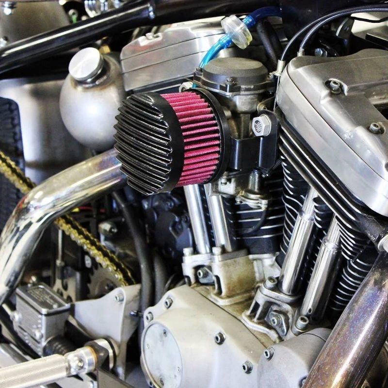 TC Bros. Finned Black Air Cleaner HD CV Carbs & EFI