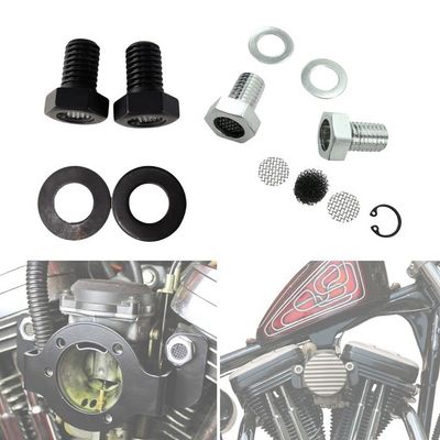 TC Bros Breather Bolts Black (1/2-13, 91-up XL, Evo)