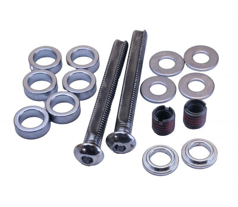 Bult vevhusventilation 3/8-16x90 mm krom