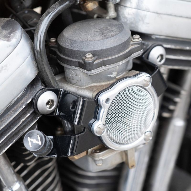 Prism Supply CV Carb Support Bracket Black Big Twin