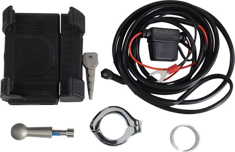 Hållare smartphone/GPS premium med styrfäste krom