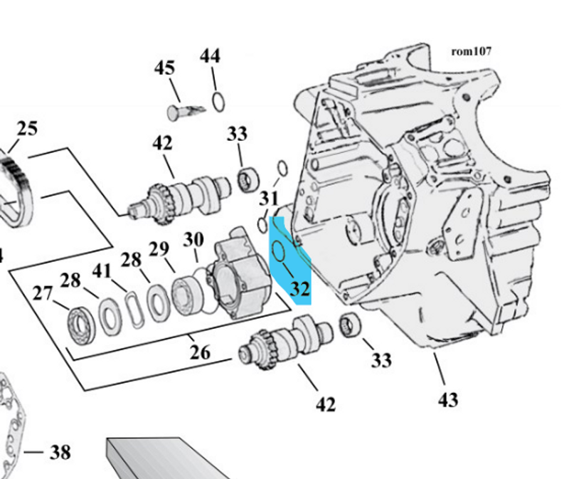 O-ring övre stötstångsrör/oljepump Cometic Evo Big Twin m.fl.