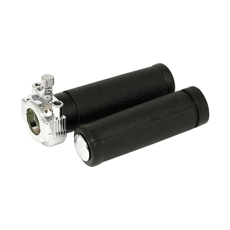 Gashandtag MCS dubbel krom Big Twin, XL Sportster 81-95
