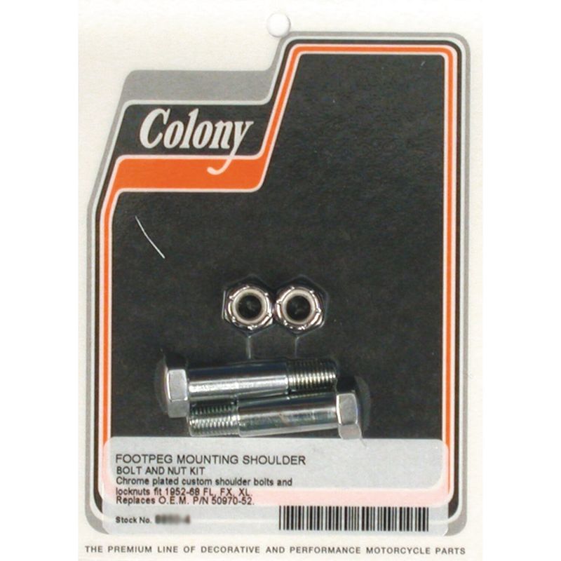Monteringssats fotpinne Colony Big Twin 52-68 krom