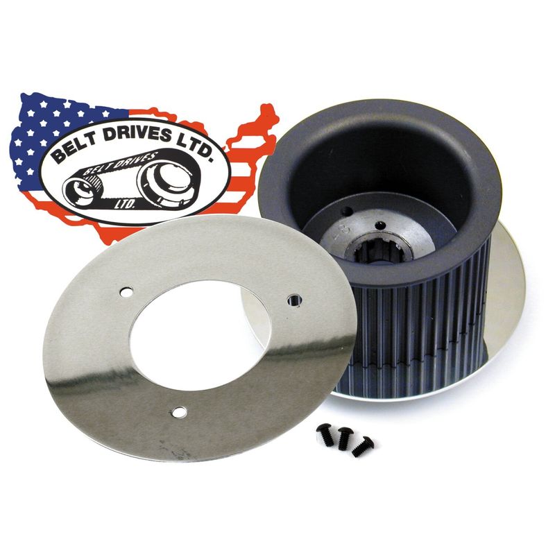 Platta kåpa Belt Drives Ltd. BDL polerad Big Twin 70-06
