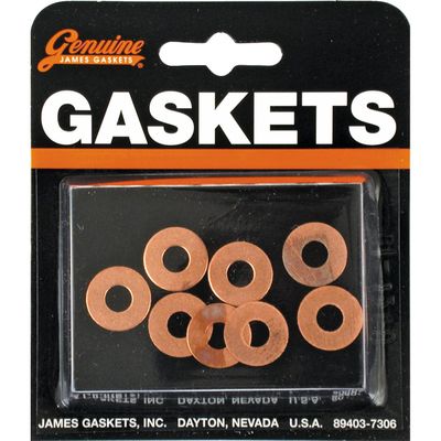 Bricka tätning James Gaskets koppar Evo Big Twin 84-99 (8-pack)