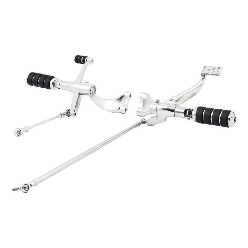 Framflyttade reglage MCS Evo ISO krom XL Sportster with rubber